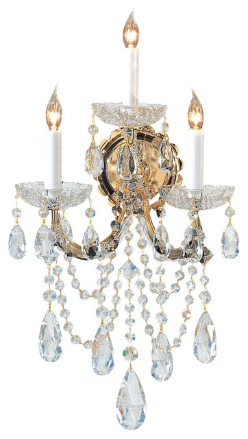 Crystorama Maria Theresa Wall Sconce in Polished Gold