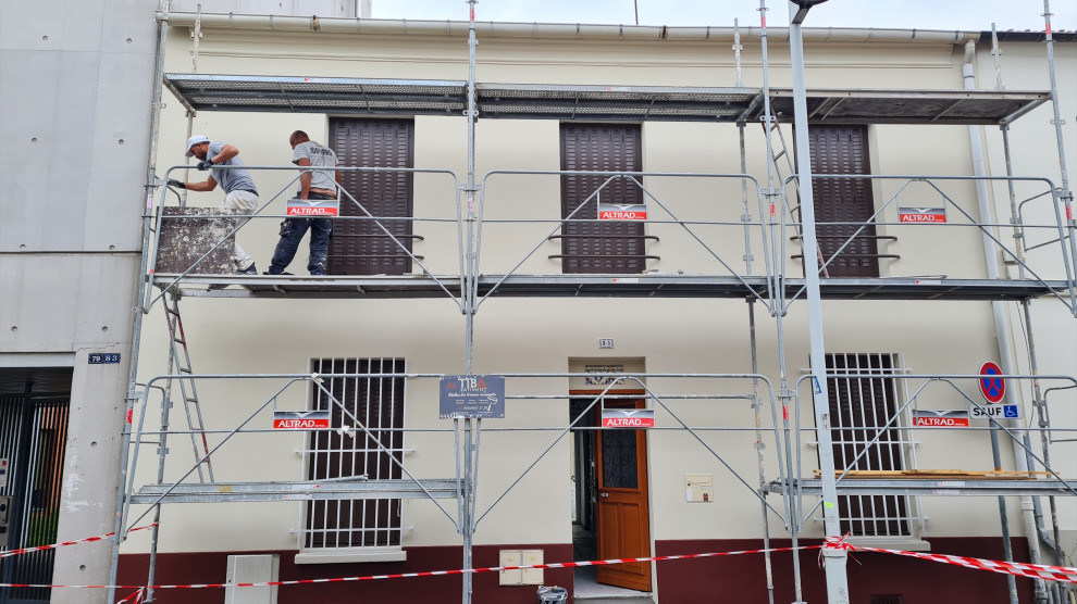 Ravalement de façade d'une maison