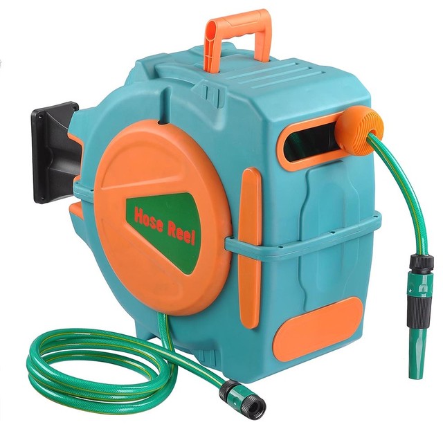65 Auto Rewind Garden Water Hose Reel Retractable Automatic Wall 65 Auto Rewind Garden Water Hose Reel Retractable Automatic Wall Mount
