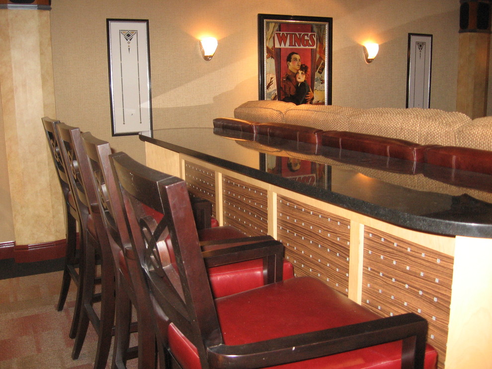 Nieuw Art Deco Media Room- custom bar - Traditional - Home Theater ZZ-76