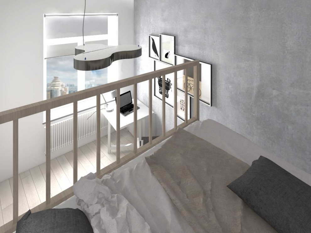 квартира в стиле минимализм для очень молодой семьи