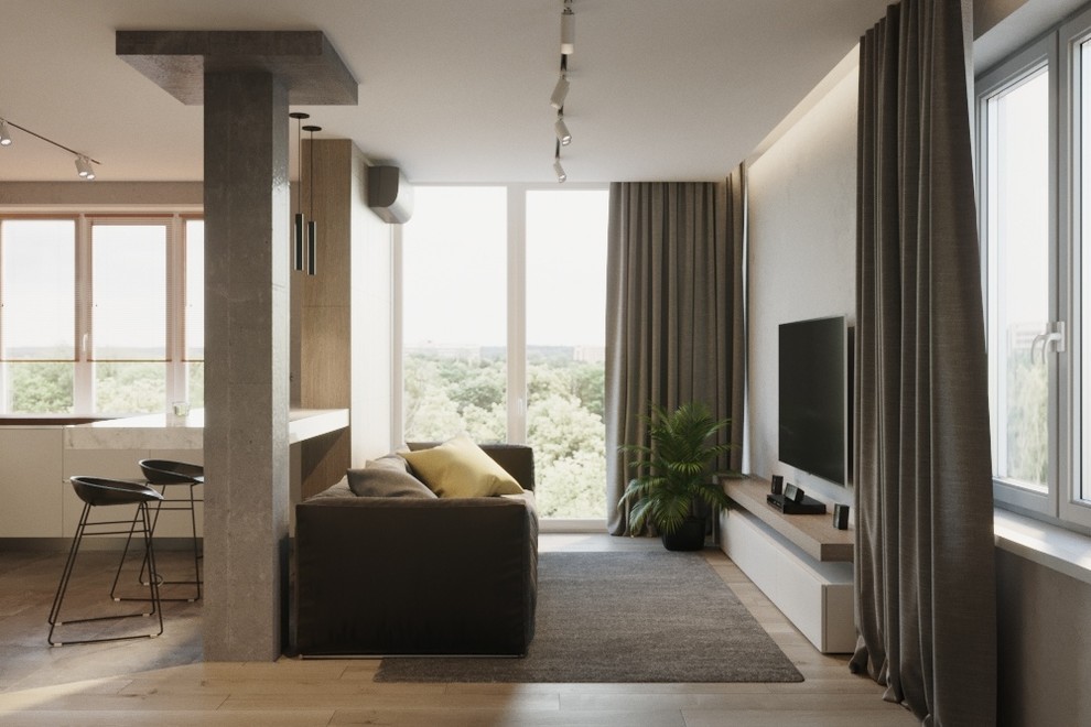 Дизайн - проект двухуровневой 4 к.кв 100 м2 в ЖК "Изумрудный"