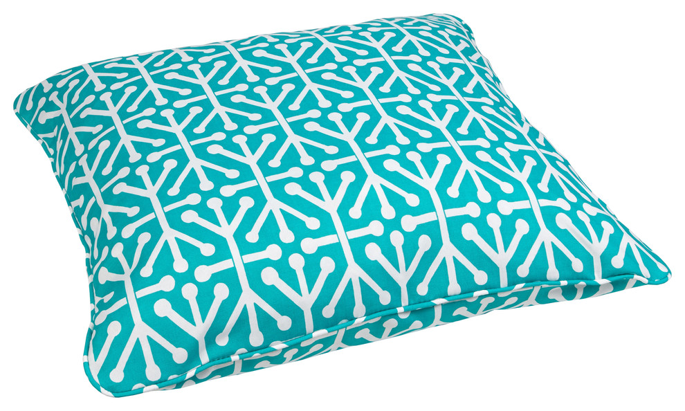 Dossett Teal Corded Outdoor/ Indoor Large 28-inch Floor Pillow
