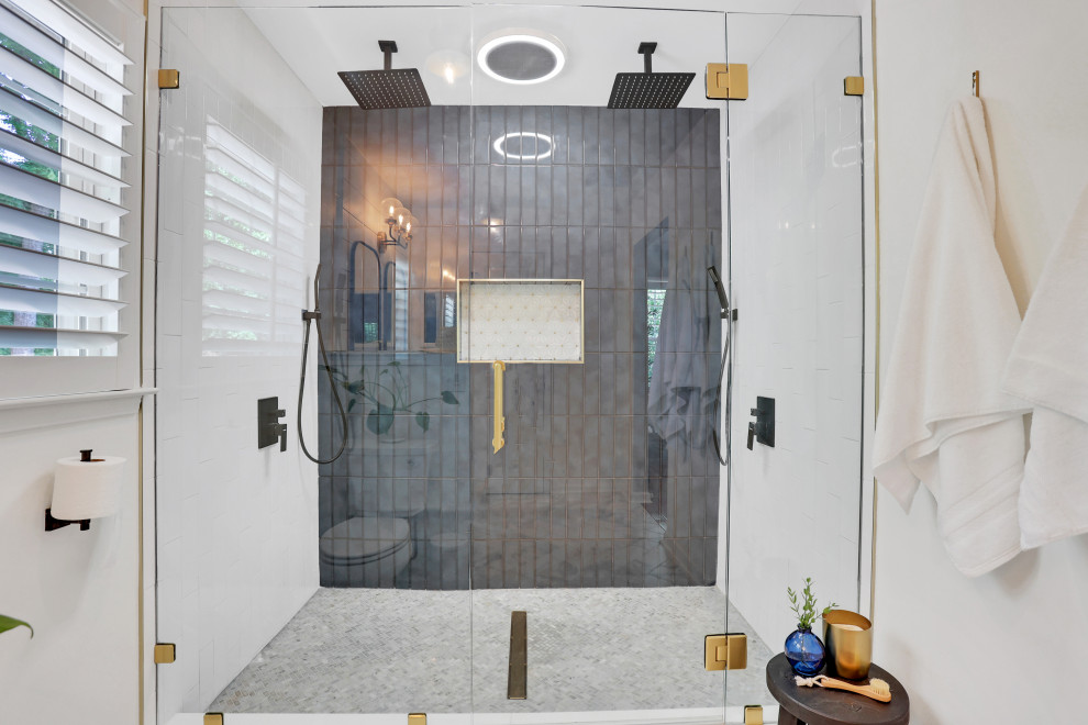 Inspiration for a transitional bathroom remodel in Atlanta
