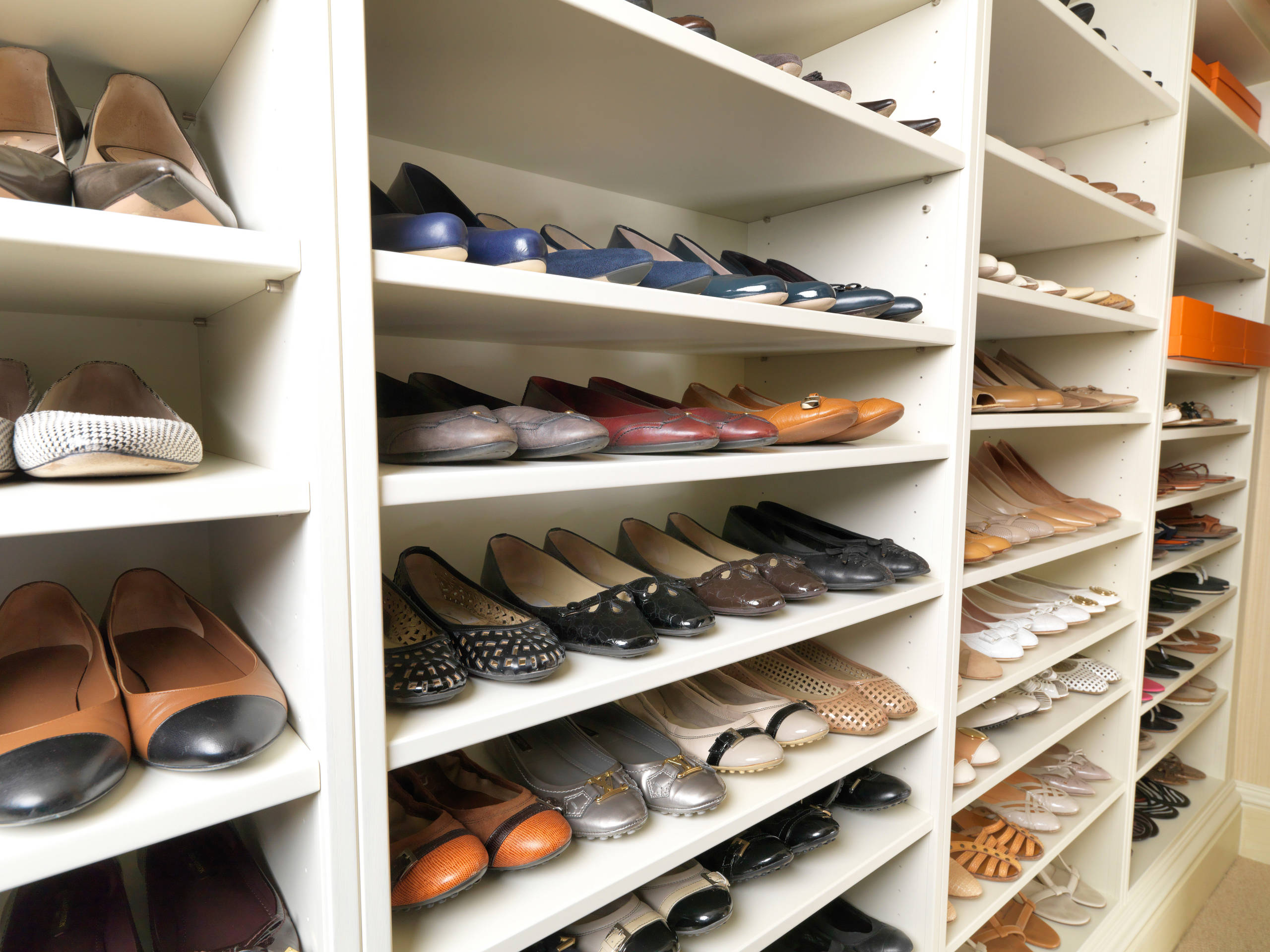 Walk in Closet with storage for shoes and handbags