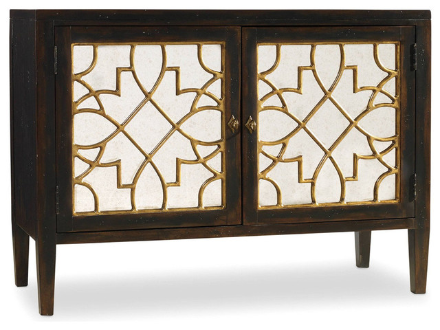 2-Door Mirrored Console Cabinet