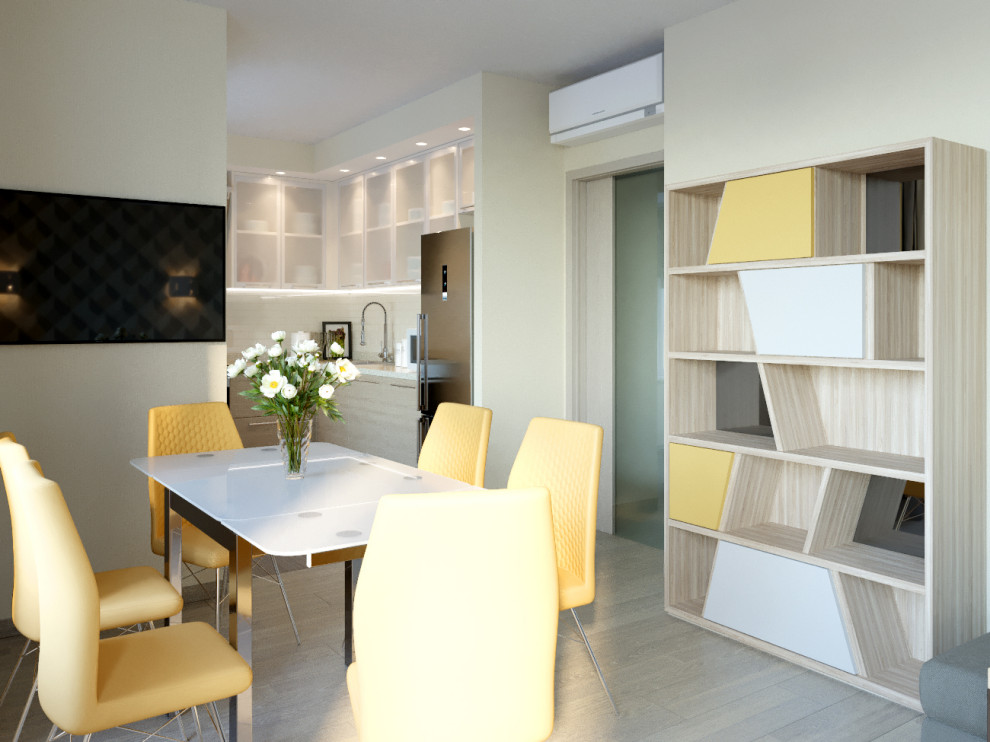 Подмосковная квартира наполненная солнечным, почти южным теплом