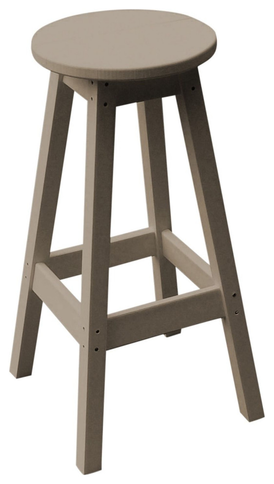 Poly Lumber Bar Stool, Bar Height - Contemporary - Outdoor Bar Stools ...