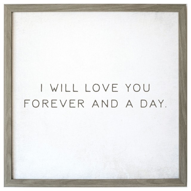 I Will Love You Forever Magnet Board With Vintage Frame 24 X24 Contemporary Prints And Posters By Petal Lane