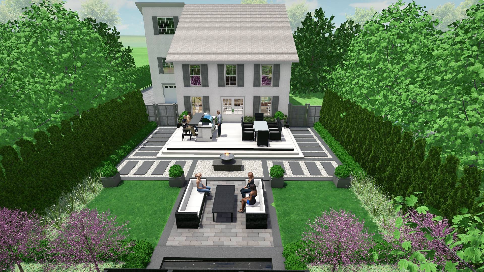 Bloor West Village Contemporary Backyard