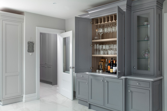 Stepped shaker handpainted kitchen - Foxrock transitional-kitchen
