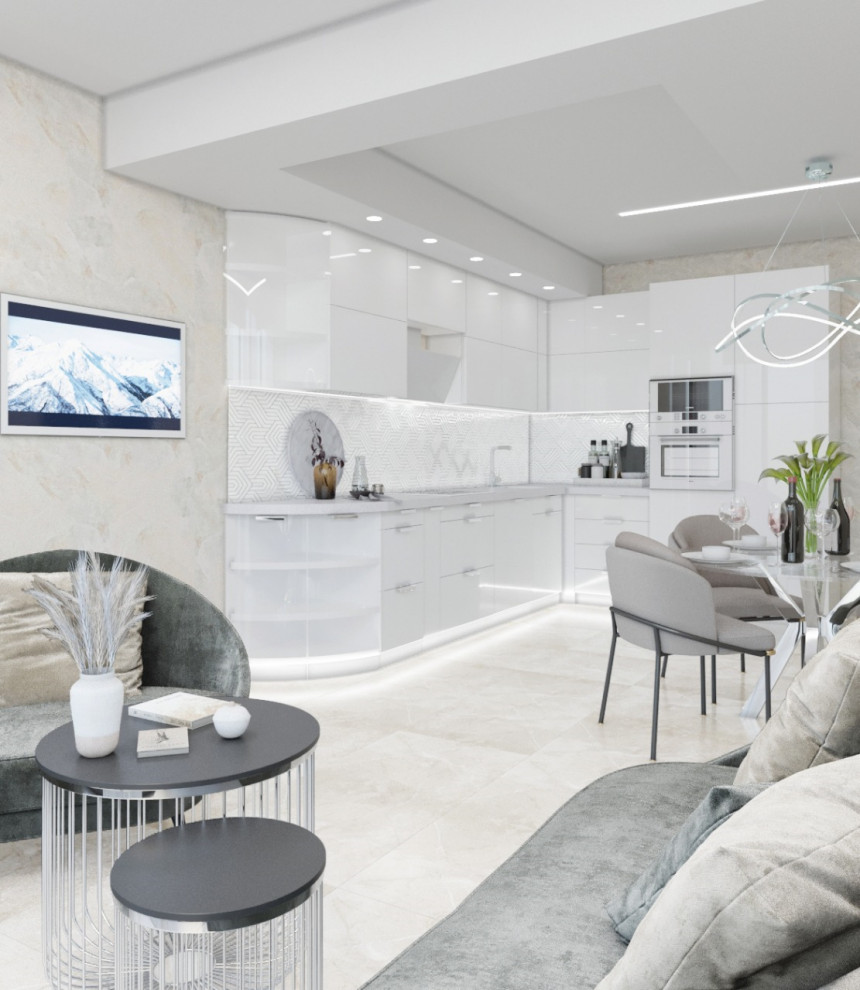 Проект 2-х комнатной квартиры в Апартаментах Лахта Плаза