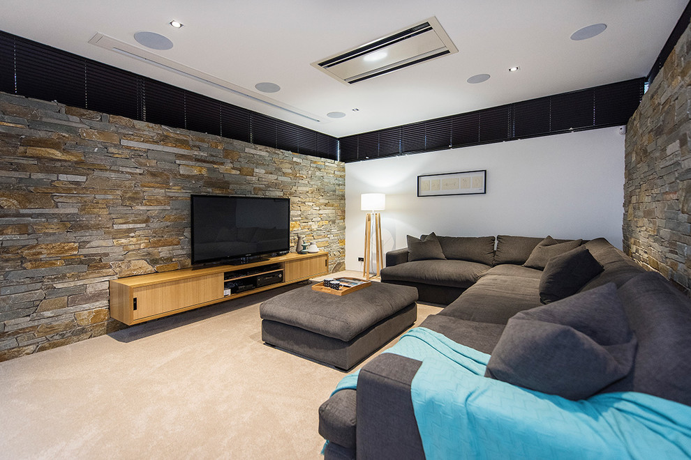 Design ideas for a contemporary home design in Brisbane.