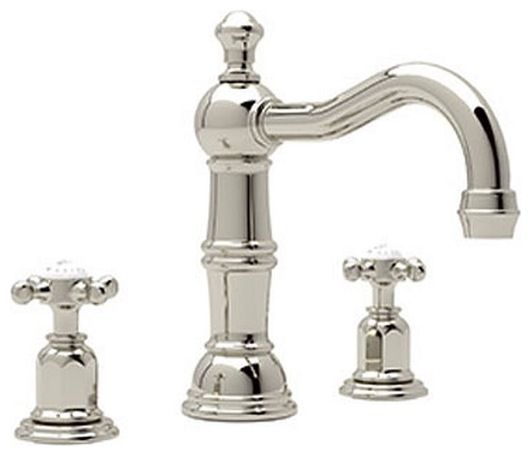 Rohl Perrin and Rowe Widespread Bathroom Faucet, Cross Handles