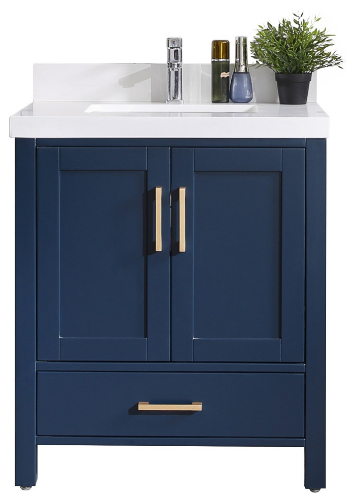 Willow Collections Bathroom Vanity With Square Sink Transitional