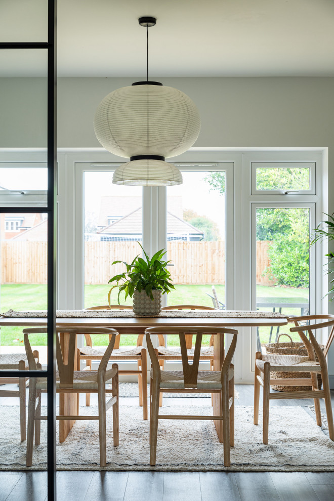 Design ideas for a scandinavian dining room in Hertfordshire.