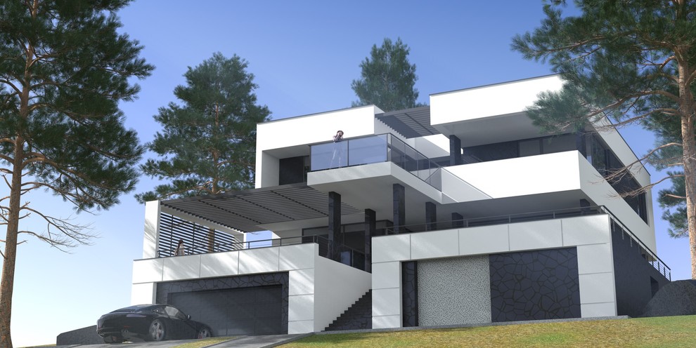 Home Crimea black and white 415 m2