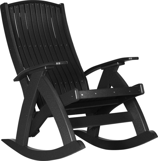 Outdoor Comfort Rocker Recycled Plastic Transitional Outdoor