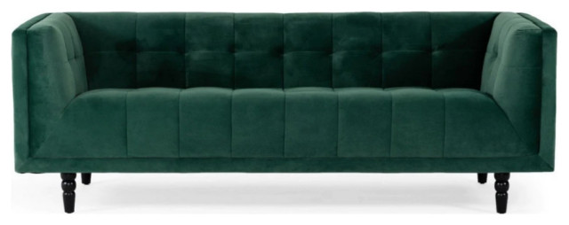 Paul Modern Green Fabric Green Sofa