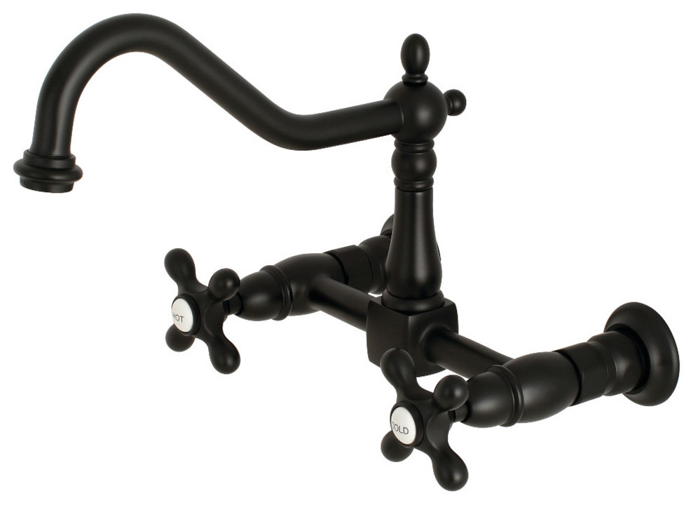 matte black wall mount kitchen faucet