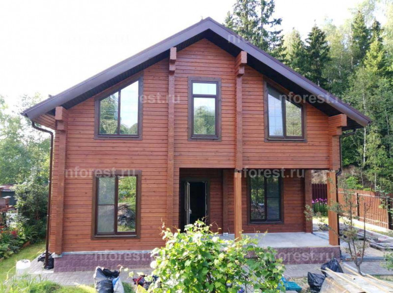 Дом из сухого проф. бруса по проекту "Немецкий" 137м2, г. Москва