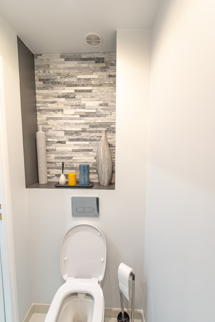 R&eacute;novation WC trendy-lille-badevaerelse