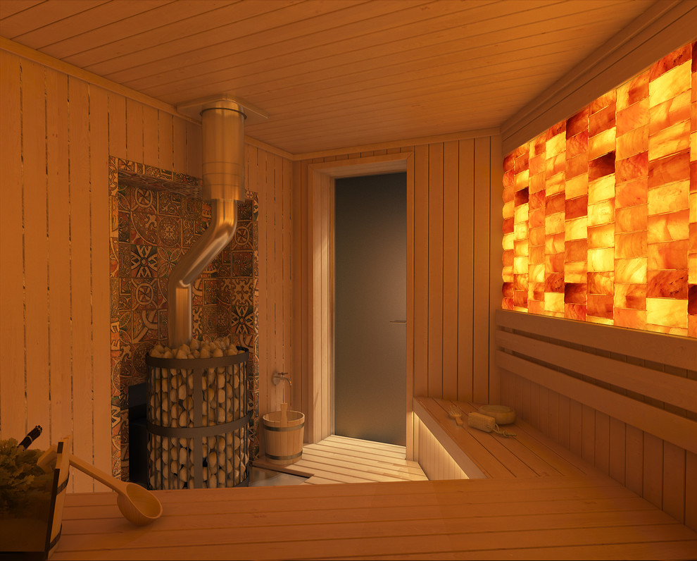 Баня со стеклянной крышей