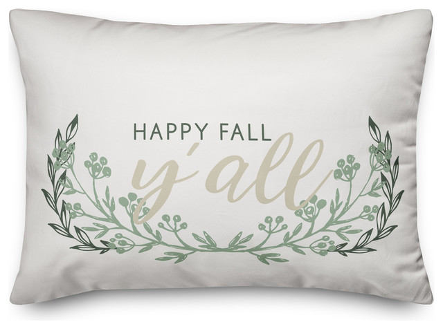 Happy Fall Y'all 14"x20" Throw Pillow