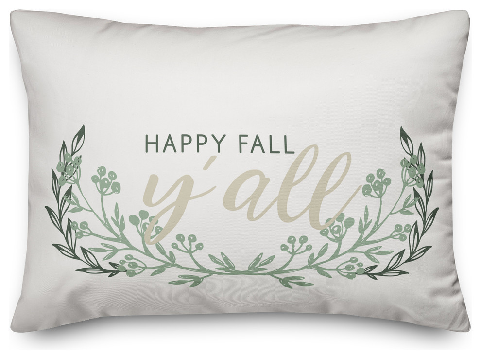 Happy Fall Y'all 14"x20" Throw Pillow