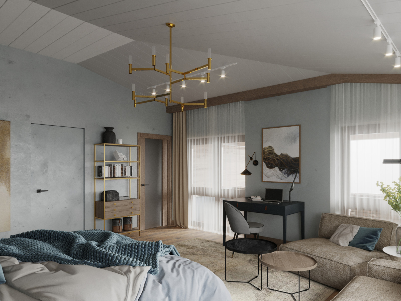 Дизайн проект интерьера загородного дома 850 м2