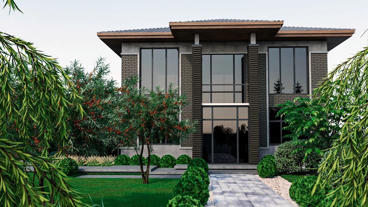 Вид на дом спереди