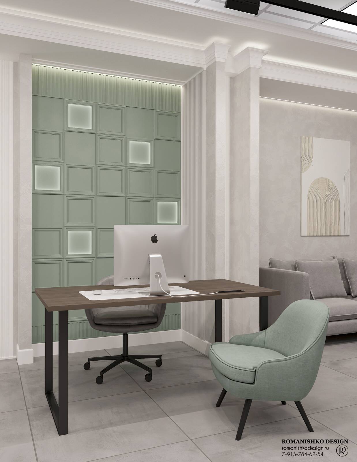 Дизайн выставочного зала магазина лепного декора "HIWOOD"