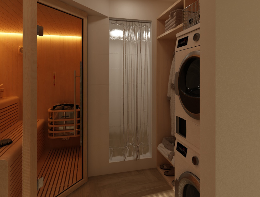 Сауна и комната отдыха в загородном доме