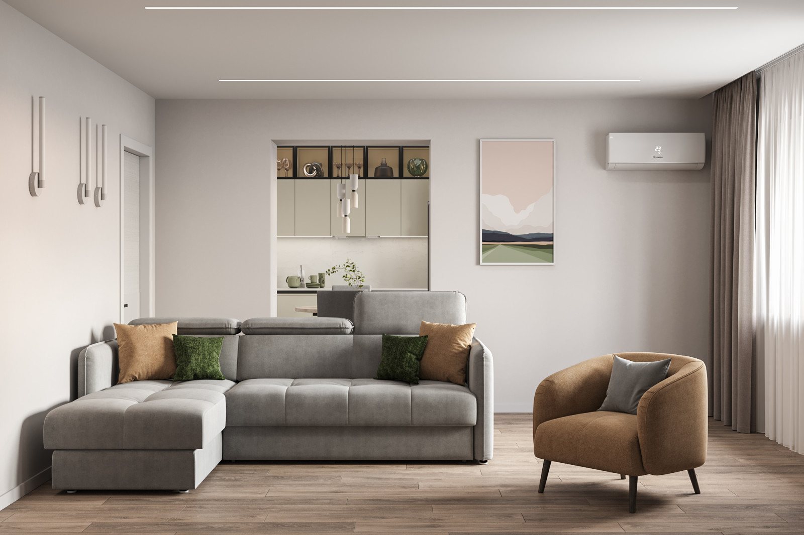 Дизайн 2х комнатной квартиры в ЖК Южный парк