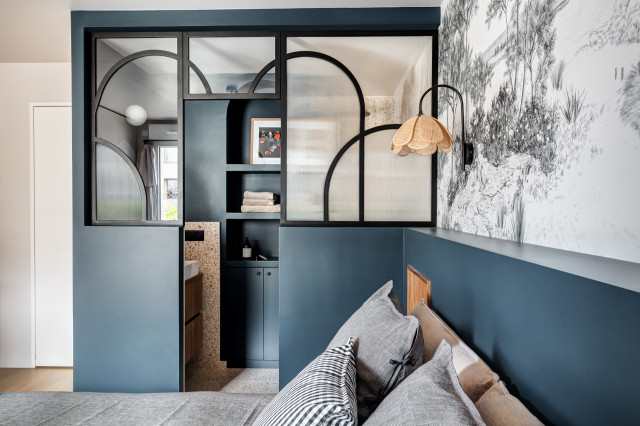 Am&eacute;nagement d'un 95m&sup2; &agrave; Clichy minimalistisch-schlafzimmer