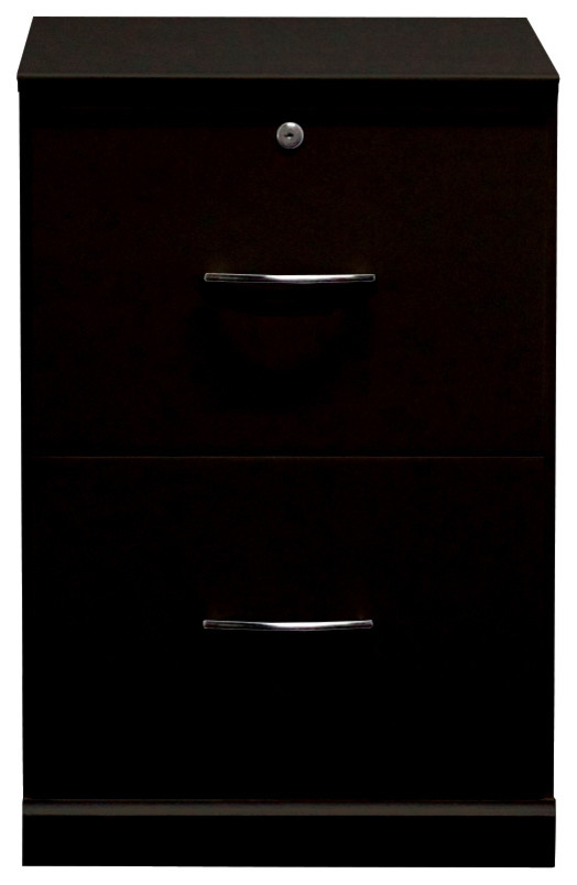 Flat Iron File Cabinet, 24x19x30, Espresso