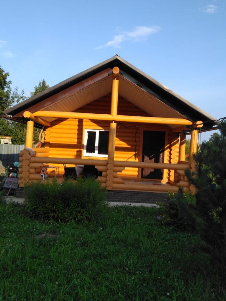 баня 6х9 из бревна