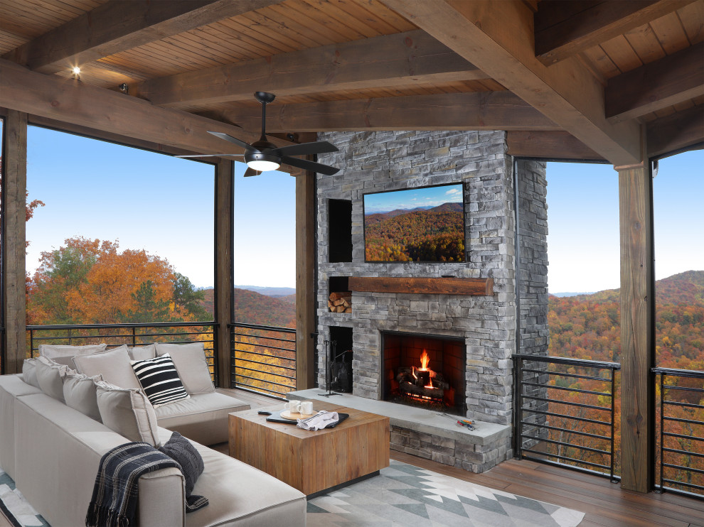 Ellewood Cabin - Rustic - Deck - Atlanta - by Modern Rustic Homes