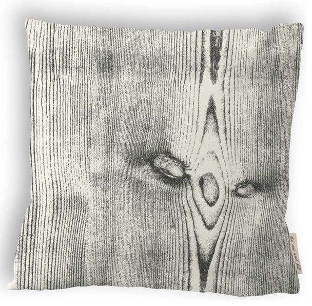Woodgrain Pillow, Ivory