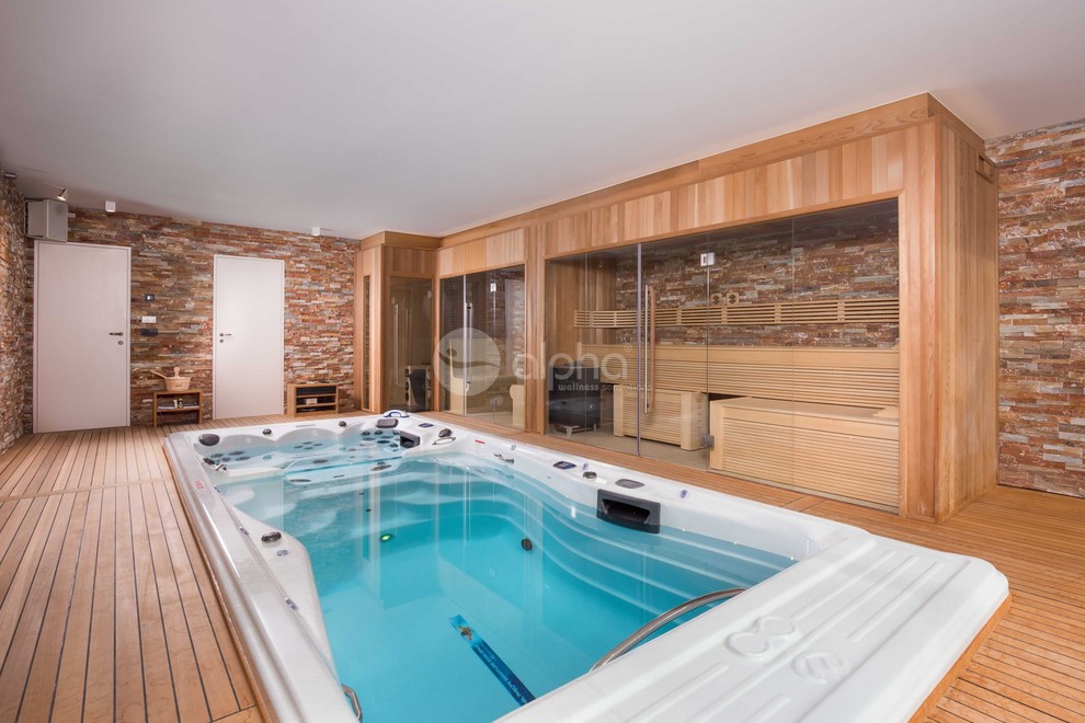 Project Sauna + Steam Room Contemporary Basement Chicago by