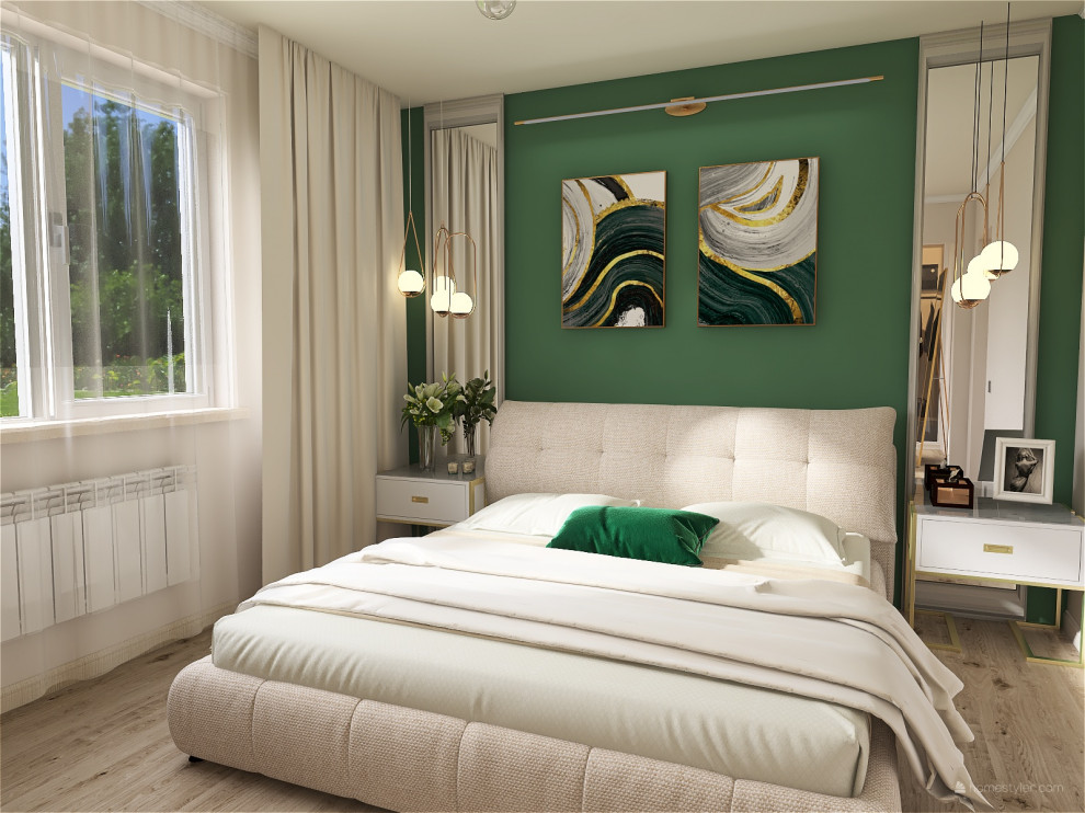 Проект спальня с гардеробной