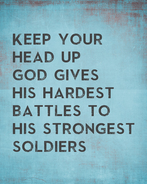 God Gives His Hardest Battles To His Strongest Soldiers, premium wall decal