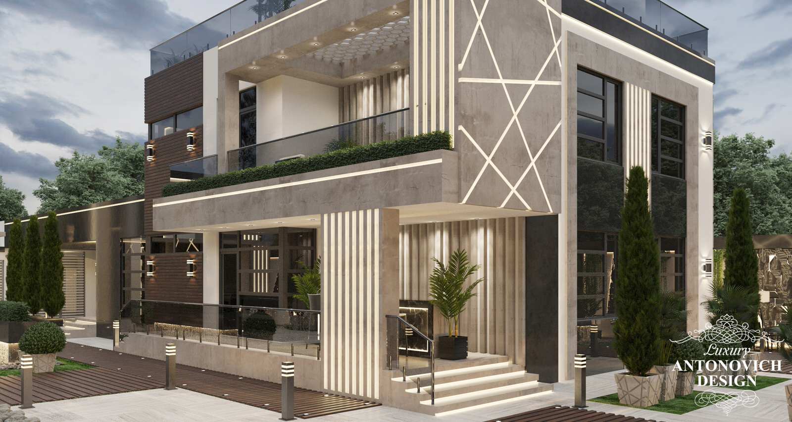 Дизайн-проект экстерьера современного дома