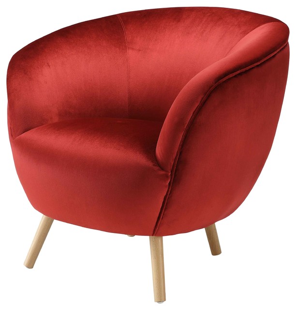 Aisling Velvet Accent Chair Midcentury Armchairs And Chairs By Acme Furniture Houzz Aisling Velvet Accent Chair, Red Accent Chairs With Arms