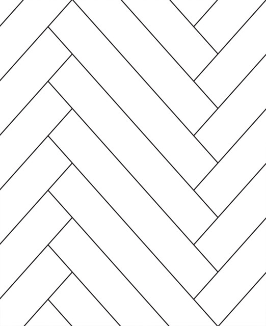 Herringbone Tile Pattern Peel-and-Stick Vinyl Wallpaper, 24"w X 108"h