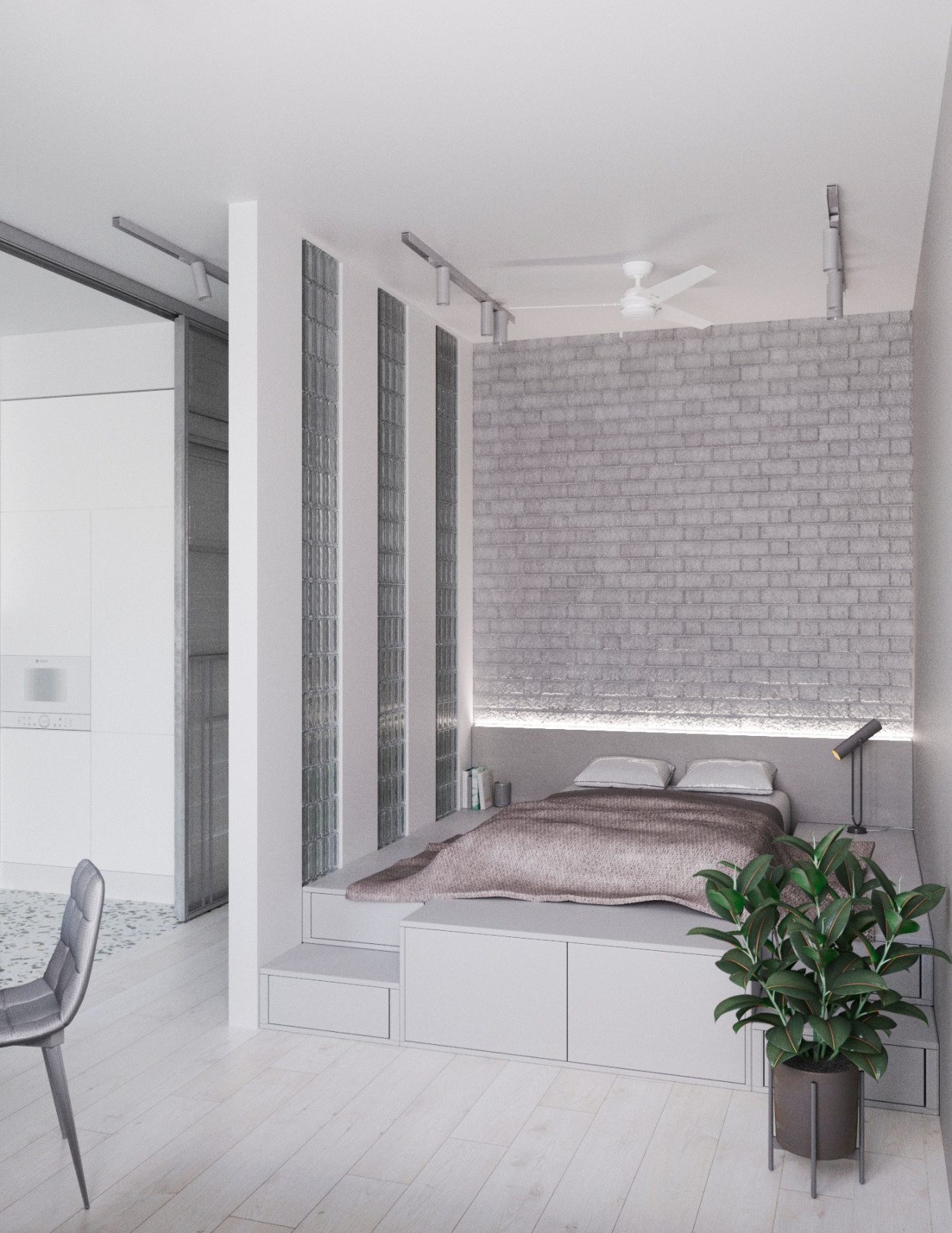 Современный дизайн в оттенках серого