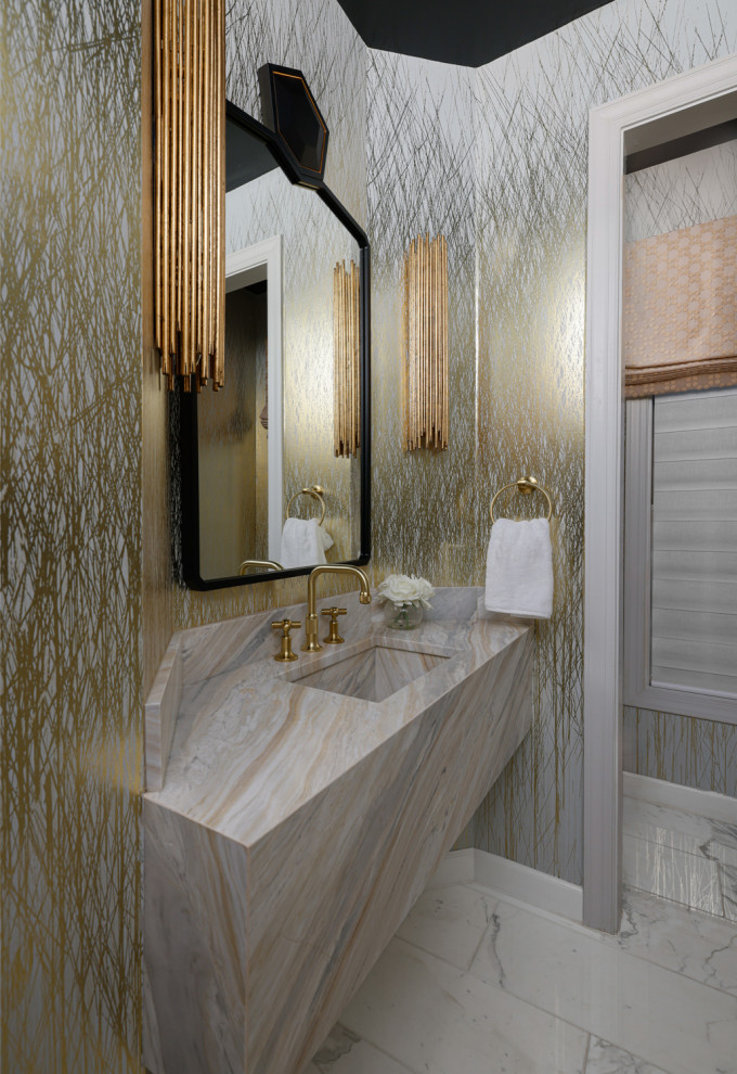 Glam + Fun Family Living Home Makeover in Urbana, MD - Modern ...