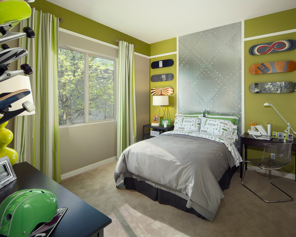 Transitional kids' room in Phoenix for boys.