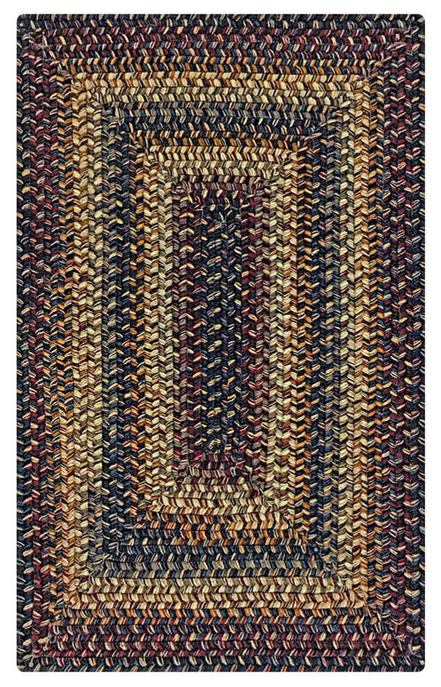 Homespice Decor Budapest Wool Braided Rug, 8'x10' Contemporary Area