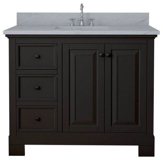 Harrisburg 42" Single Bathroom Vanity, Espresso Transitional